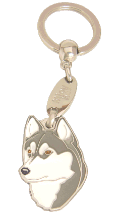 SIBERIAN HUSKY, BROWN EYES - pet ID tag, dog ID tags, pet tags, personalized pet tags MjavHov - engraved pet tags online